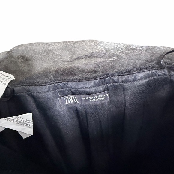 Zara Black Strapless Mesh Bustier Crop Top - Picture 3 of 3